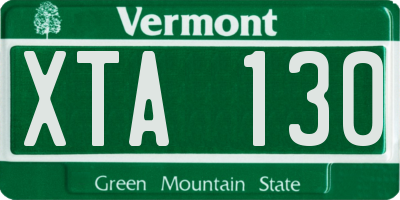 VT license plate XTA130