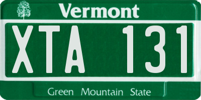 VT license plate XTA131