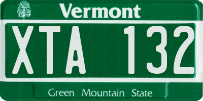 VT license plate XTA132