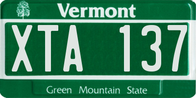 VT license plate XTA137