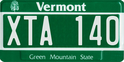 VT license plate XTA140