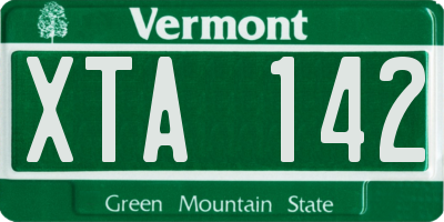 VT license plate XTA142