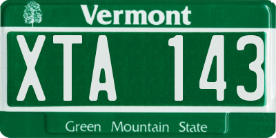 VT license plate XTA143