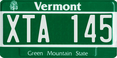 VT license plate XTA145