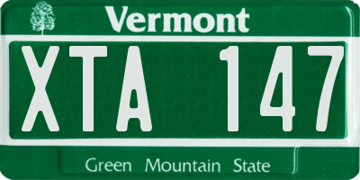 VT license plate XTA147