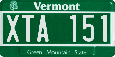 VT license plate XTA151