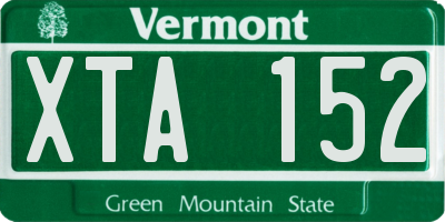 VT license plate XTA152