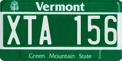 VT license plate XTA156
