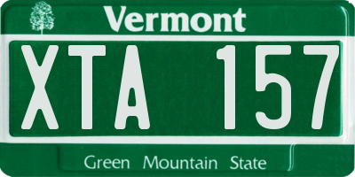 VT license plate XTA157