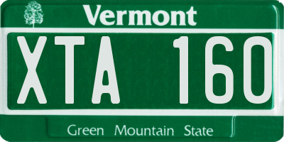 VT license plate XTA160