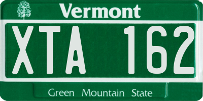 VT license plate XTA162
