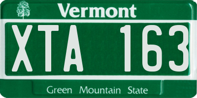 VT license plate XTA163