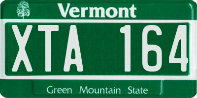 VT license plate XTA164