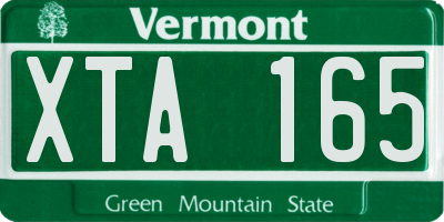 VT license plate XTA165