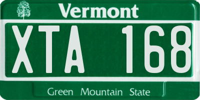 VT license plate XTA168