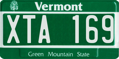 VT license plate XTA169