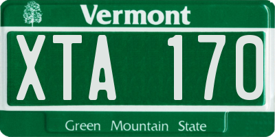 VT license plate XTA170