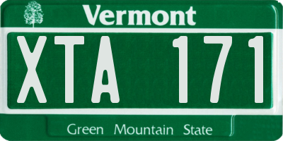 VT license plate XTA171