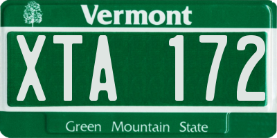 VT license plate XTA172