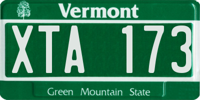 VT license plate XTA173