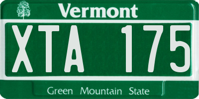 VT license plate XTA175