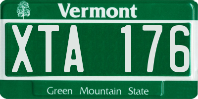 VT license plate XTA176