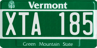 VT license plate XTA185