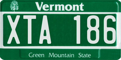 VT license plate XTA186