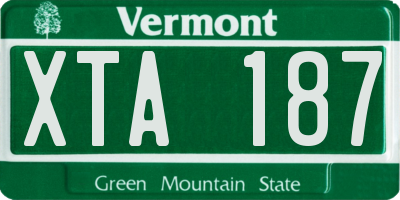 VT license plate XTA187