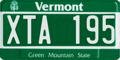 VT license plate XTA195