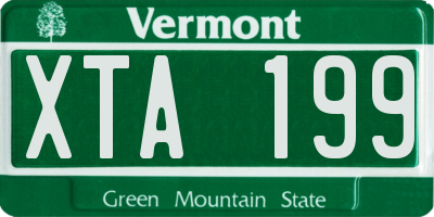 VT license plate XTA199