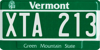 VT license plate XTA213
