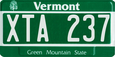 VT license plate XTA237