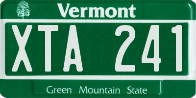 VT license plate XTA241