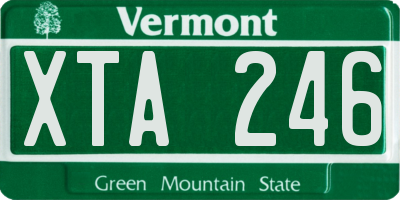VT license plate XTA246