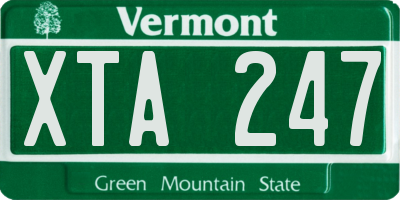 VT license plate XTA247