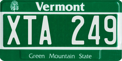 VT license plate XTA249