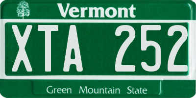 VT license plate XTA252