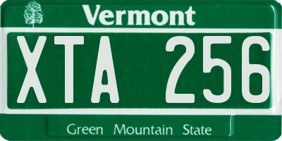 VT license plate XTA256