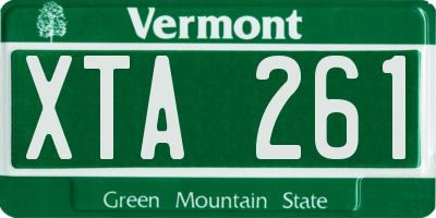 VT license plate XTA261