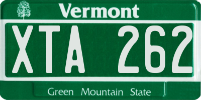 VT license plate XTA262