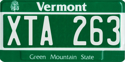 VT license plate XTA263
