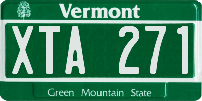 VT license plate XTA271