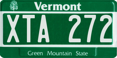 VT license plate XTA272