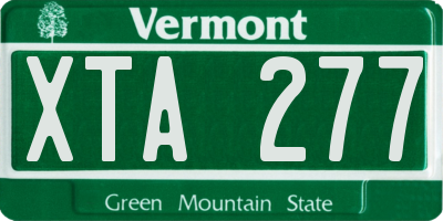 VT license plate XTA277