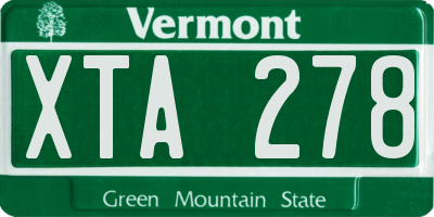 VT license plate XTA278