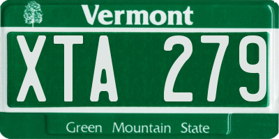 VT license plate XTA279