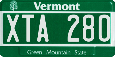 VT license plate XTA280