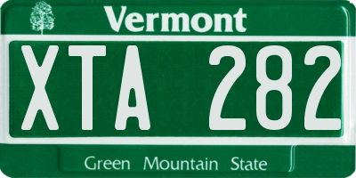 VT license plate XTA282