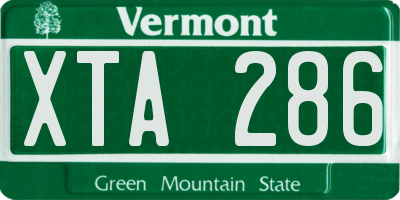 VT license plate XTA286